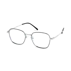 Square Black/Silver Eyeglasses