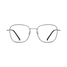 Square Black/Silver Eyeglasses