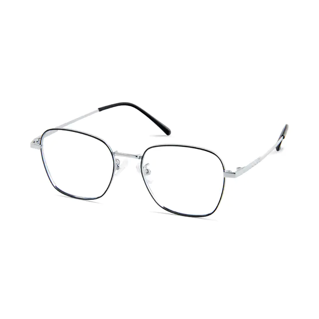 Square Black/Silver Eyeglasses