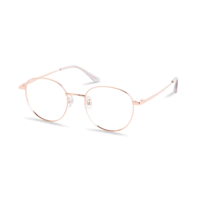 Round Rose Gold Eyeglasses