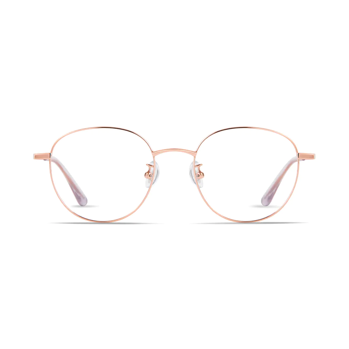 Round Rose Gold Eyeglasses
