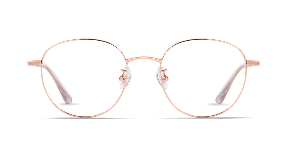 Round Rose Gold Eyeglasses