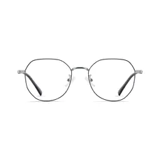 Square Black/Silver Eyeglasses