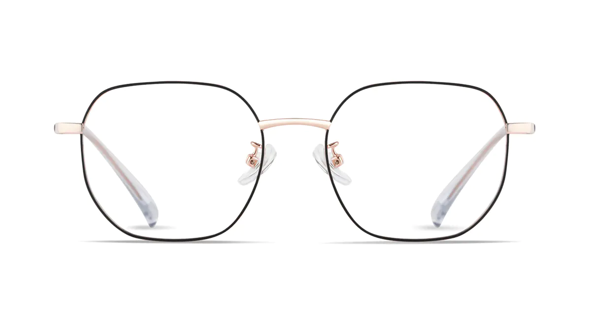 Square Black/Gold Eyeglasses