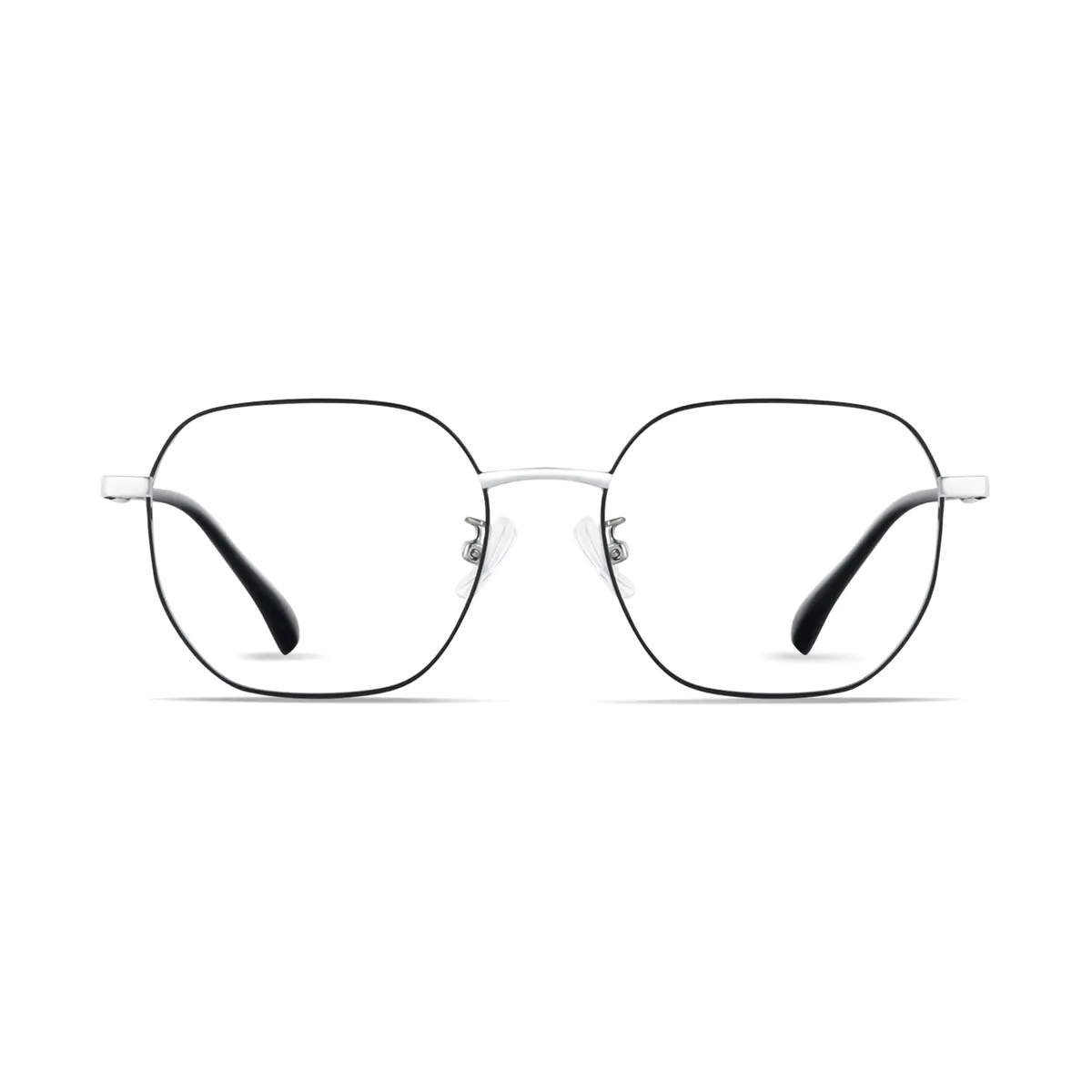 Square Black/Silver Eyeglasses