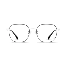 Square Black/Silver Eyeglasses