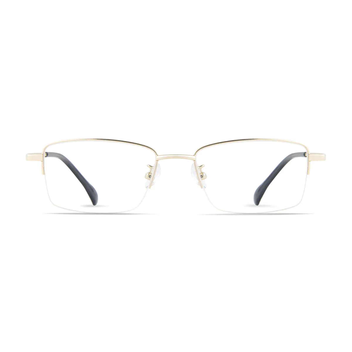 Rectangle Gold Eyeglasses