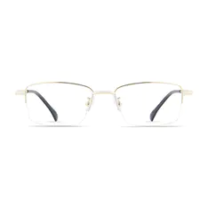 Rectangle Gold Eyeglasses