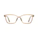 Rectangle Transparent Amber Eyeglasses