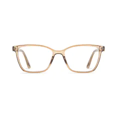 Rectangle Transparent Amber Eyeglasses