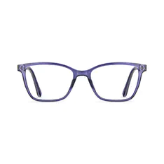 Rectangle Transparent Purple Eyeglasses