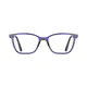 Rectangle Transparent Purple Eyeglasses