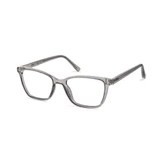 Rectangle Transparent Gray Eyeglasses
