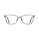 Rectangle Transparent Gray Eyeglasses