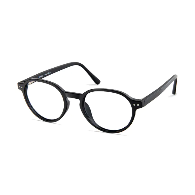 Oval Black Eyeglasses