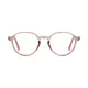 Oval Transparent Pink Eyeglasses