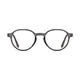 Oval Transparent Gray Eyeglasses