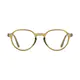 Oval Transparent Green Eyeglasses