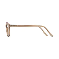 Round Transparent Amber Eyeglasses