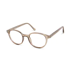 Round Transparent Amber Eyeglasses