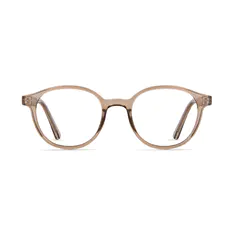 Round Transparent Amber Eyeglasses
