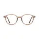 Round Transparent Amber Eyeglasses