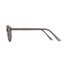 Round Transparent Gray Eyeglasses