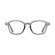 Rectangle Transparent Gray Eyeglasses