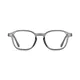 Rectangle Transparent Gray Eyeglasses
