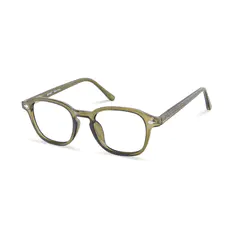 Rectangle Transparent Green Eyeglasses
