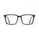 Rectangle Transparent Brown Eyeglasses
