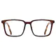 Rectangle Transparent Brown Eyeglasses