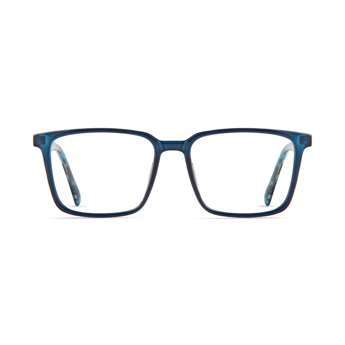 Rectangle Transparent Blue Eyeglasses
