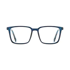 Rectangle Transparent Blue Eyeglasses