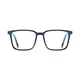Rectangle Transparent Blue Eyeglasses