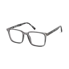 Rectangle Transparent Gray Eyeglasses