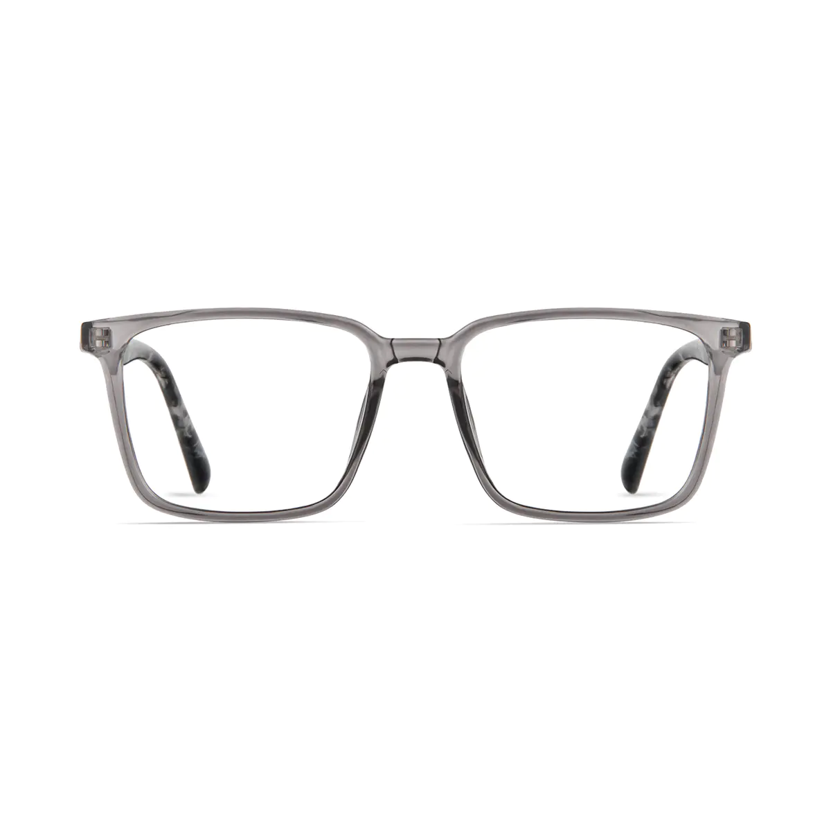 Rectangle Transparent Gray Eyeglasses