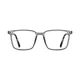Rectangle Transparent Gray Eyeglasses