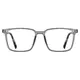 Rectangle Transparent Gray Eyeglasses
