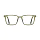 Rectangle Transparent Green Eyeglasses