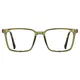 Rectangle Transparent Green Eyeglasses