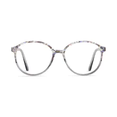 Round Gray Eyeglasses
