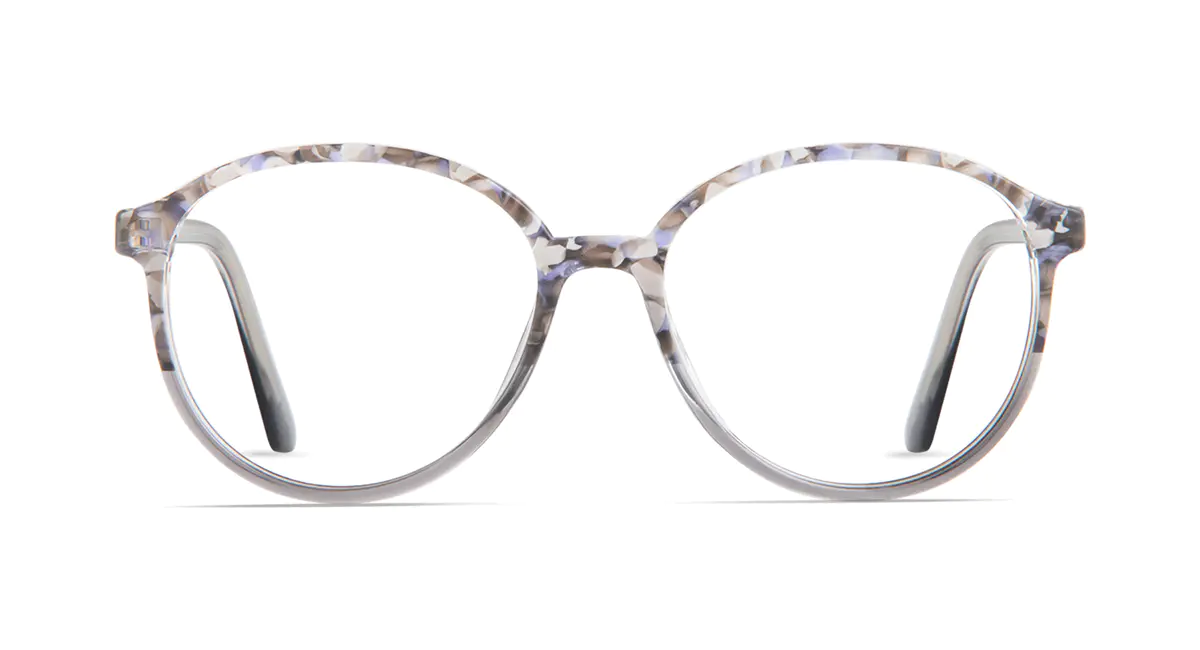 Round Gray Eyeglasses