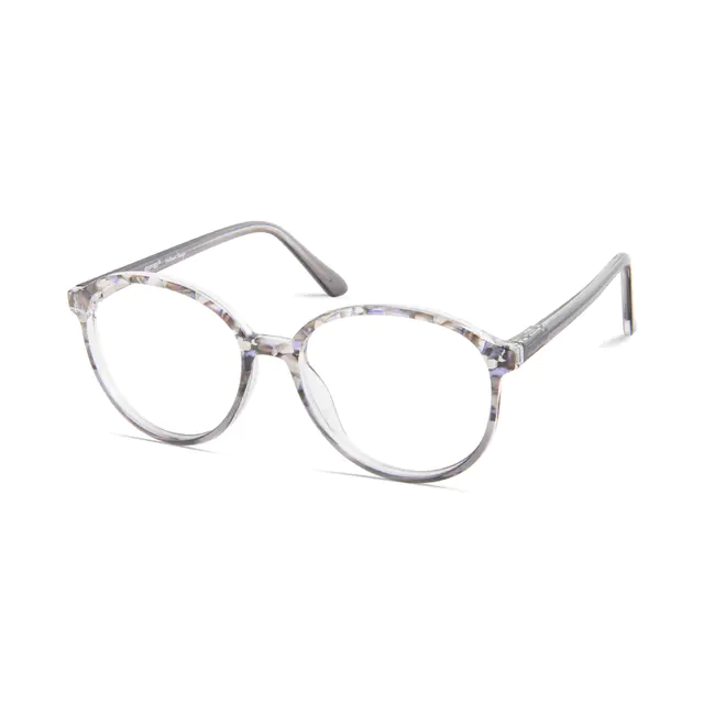 Round Gray Eyeglasses