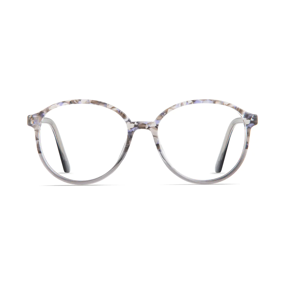 Round Gray Eyeglasses