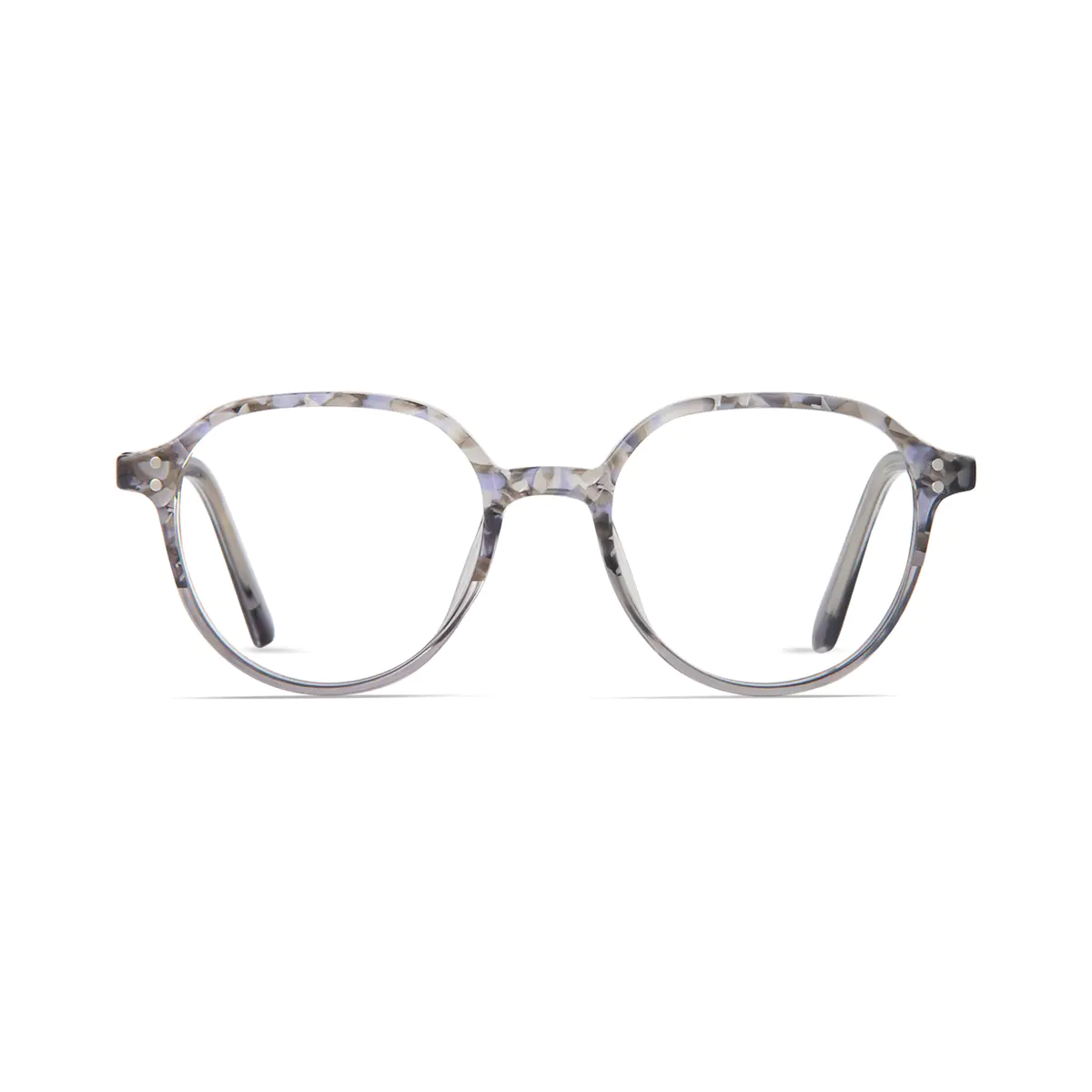 Round Gray Eyeglasses