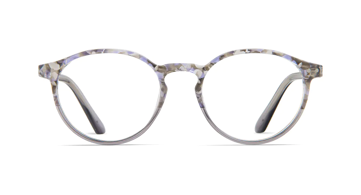 Round Gray Eyeglasses