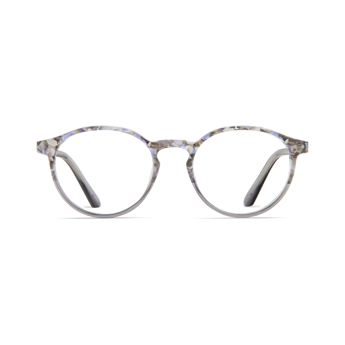 Round Gray Eyeglasses