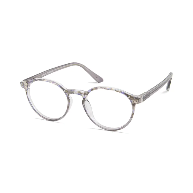 Round Gray Eyeglasses
