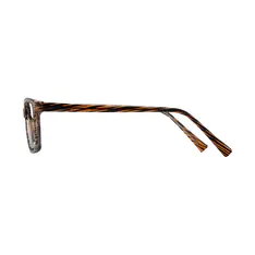 Rectangle Brown Eyeglasses